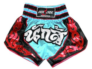 Boxsense Muay Thai Shorts : BXS-063-Ljusblå