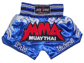 Boxsense Muay Thai Shorts : BXS-066-Blå