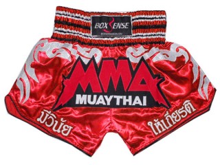 Boxsense Muay Thai Shorts : BXS-066-röd