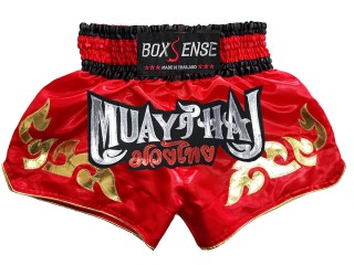 Boxsense Muay Thai Shorts : BXS-092-röd