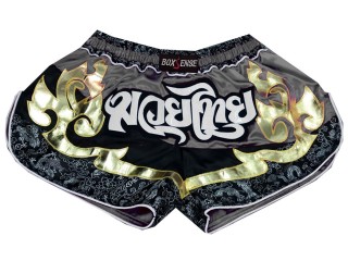 Retro Boxsense Muay Thai Shorts : BXSRTO-028-Grå