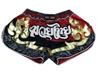 Retro Boxsense Muay Thai Shorts : BXSRTO-028-Röd