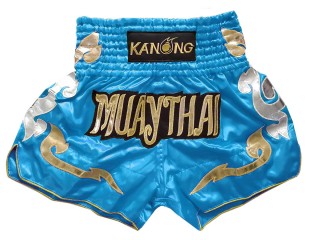 KANONG Muay Thai Shorts Sverige : KNS-126-himmelsblå