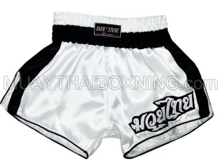 Retro Boxsense Muay Thai Shorts : BXSRTO-002-Vit