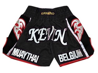 Personlig Kickboxning Shorts : KNSCUST-1033 Svart 