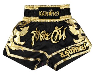 Personliga Kickboxning Shorts : KNSCUST-1040 Svart 