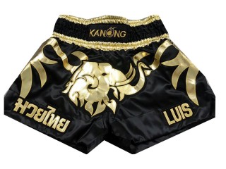 Personliga Kick boxing Shorts  : KNSCUST-1046 Svart Elephant