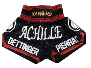 Personliga Muay Thai Shorts : KNSCUST-1078 Svart 