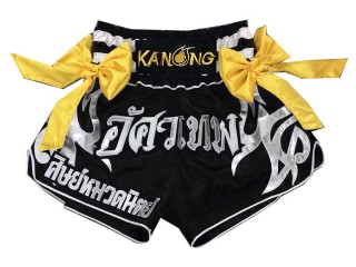 Personliga Muay Thai Shorts : KNSCUST-1110 Svart 