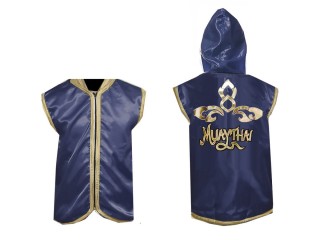 KANONG Muay Thai Boxning Gjorts / Hoodies / Walk in Jacket : marinblå Lai Thai