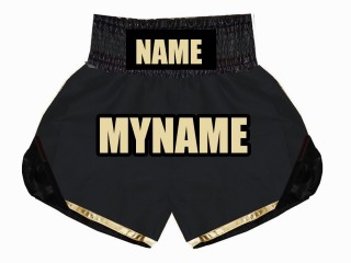 Personlig Boxning Shorts : KNBSH-022-Svart
