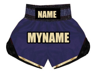 Designa egna Boxningsshorts Boxing Shorts : KNBSH-022-marinblå