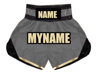 Personlig Boxning shorts : KNBSH-022-Silver