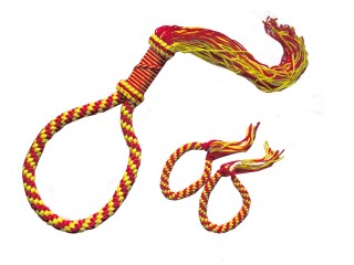 BOXSENSE MONG KONG HUVUDBAND + PRA JIAD ARMBAND : Röd-Gul