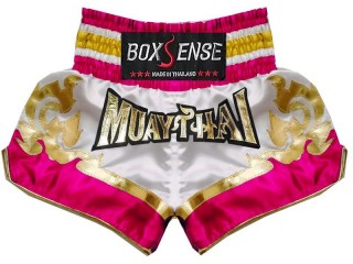 Boxsense Muay Thai Shorts : BXS-099-Vit-Rosa