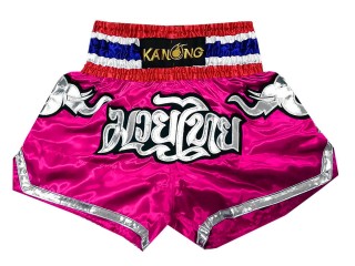 KANONG Muay Thai Shorts Sverige : KNS-125-Mörkrosa