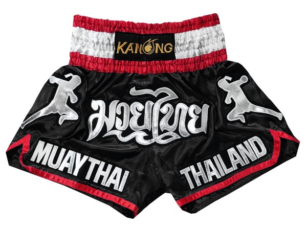 KANONG Muay Thai Shorts Sverige : KNS-133-Svart