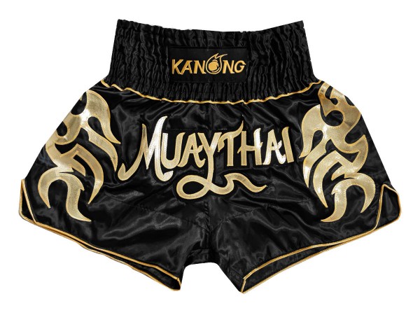 KANONG Muay Thai Shorts Sverige : KNS-134-Svart