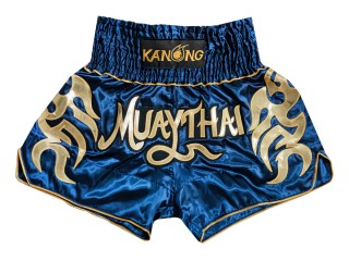 KANONG Muay Thai Shorts Sverige : KNS-134-marinblå 