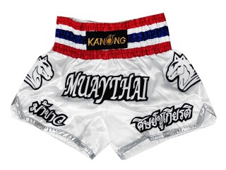 Personlig Thaiboxningsshorts : KNSCUST-1146 Vit