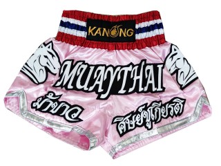 Personlig Thaiboxningsshorts : KNSCUST-1147 Rosa