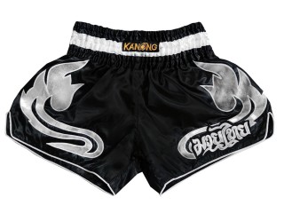 Retro Kanong Muay Thai Shorts : KNSRTO-209-Svart