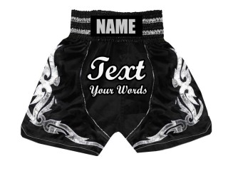 Personlig Boxning shorts : KNBSH-024-Svart