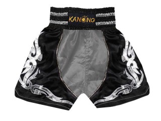 Kanong Boxningsshorts : KNBSH-202-Silver-Svart