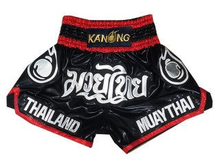 KANONG Muay Thai Shorts Sverige för barn : KNS-118-svart-K