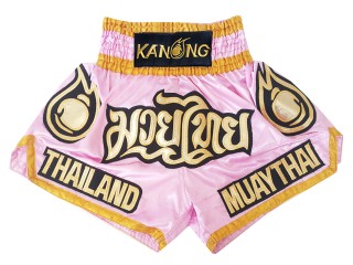 KANONG Muay Thai Shorts Sverige för barn : KNS-118-rosa-K