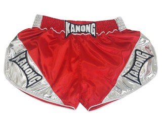 Kanong Boxningsshorts dam : KNSRTO-201-Röd-Silver