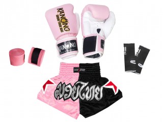 Muay Thai komplett Set för Barn : Ljusrosa