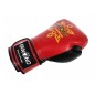 Kanong äkta läder boxning handskar : Röd/Svart