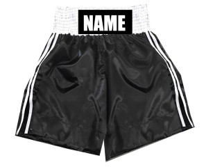 Personlig boxningsshorts  : KNBSH-026-Svart