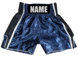 Personlig boxningsshorts  : KNBSH-027-Marinblå