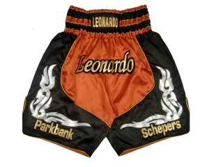 Personliga Boxningsshorts : KNBXCUST-2035-Orange-Svart