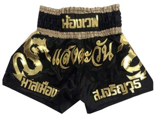 Personlig Muay Thai Shorts : KNSCUST-1163 Svart