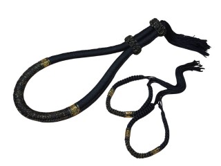 Mongkon Huvudband  + Pra jiad armbands : Thailändsk stil Svart