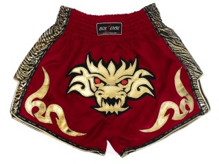 Retro Boxsense Muay Thai Shorts : BXSRTO-026-rödbrun