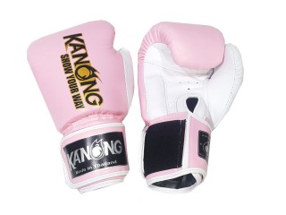 Kanong Muay Thai Boxhandskar för Barn : ljusrosa 2-6 oz.