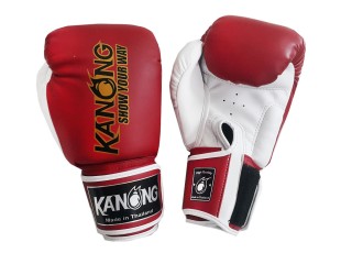 Kanong Muay Thai Boxhandskar för Barn : Röd 2-6 oz.