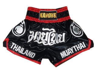 KANONG Muay Thai Shorts för Kvinnor : KNS-118-svart