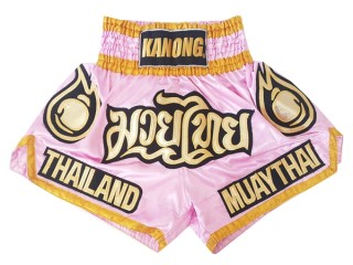 KANONG Muay Thai Shorts för Kvinnor : KNS-118-rosa