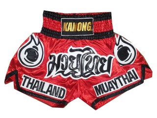 KANONG Muay Thai Shorts Sverige : KNS-118-röd