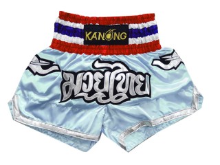 KANONG Muay Thai Shorts Sverige : KNS-125-Ljusblå