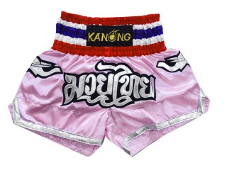 KANONG Muay Thai Shorts Sverige : KNS-125-Ljusrosa