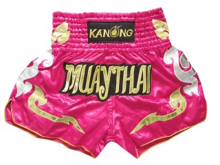 KANONG Muay Thai Shorts Sverige : KNS-126-Mörkrosa