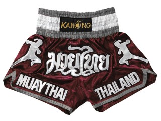 Kanong Muay Thai Shorts Sverige : KNS-133-Rödbrun