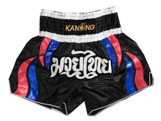 Kanong Muay Thai Shorts Sverige : KNS-138-Svart