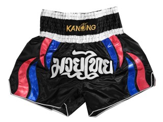 KANONG Muay Thai Shorts Sverige : KNS-138-Svart